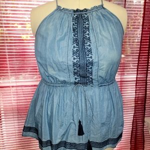 Lane Bryant Sleeve Denim Top